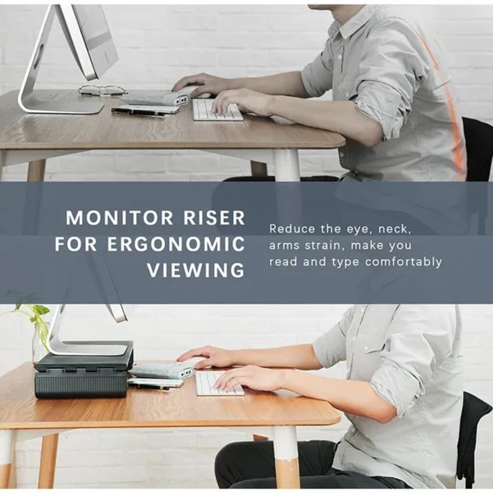 Foldable Monitor Stand with Storage Drawers & Phone Holder, Adjustable Length Computer Riser for Laptop, PC, iMac, Desk Organizer, Space-Saving Desktop Shelf (Black) Foldable Monitor Stand with Storage Drawers & Phone Holder, Adjustable Length Computer Riser for Laptop, PC, iMac, Desk Organizer, Space-Saving Desktop Shelf (Black)